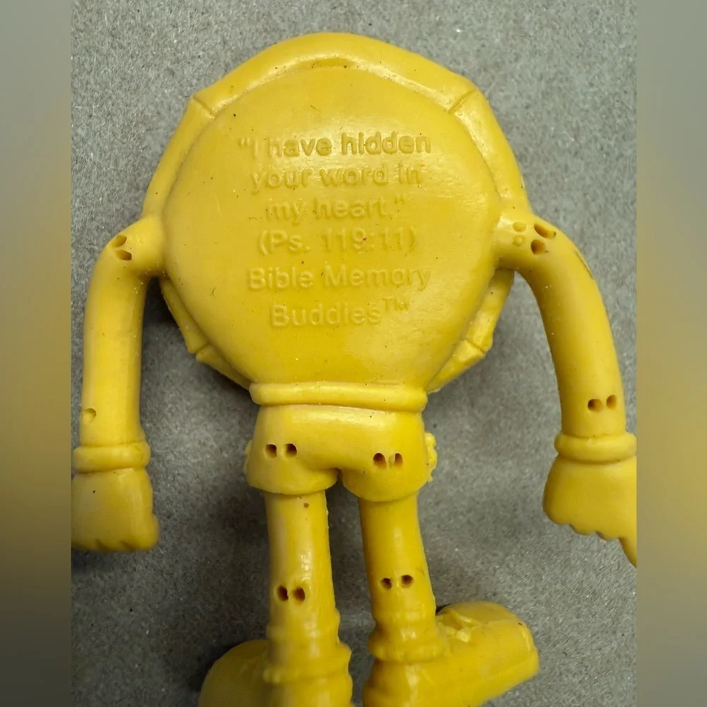 Vintage Bible Memory Buddies Lot Of  5 Figures With Bible Verses